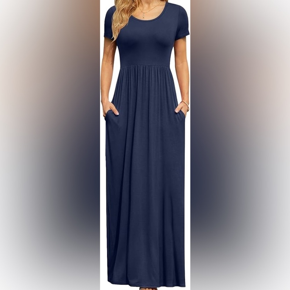 DB Moon Navy Maxi Dress Size Small NEW